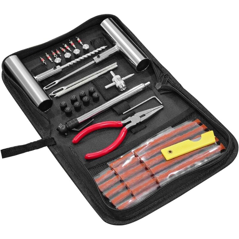foto del prodotto sollbry kit da 46 pezzi di tappi per pneumatici resistenti per riparare forature, strumento di emergenza per auto, kit universale per la
