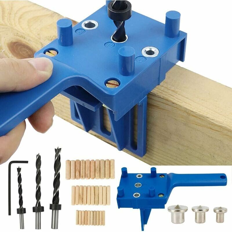 foto del prodotto sollbry kit di 41 maschere per la foratura di tasselli, maschera per la foratura di tasselli con foro dritto per lavorazione del legno con