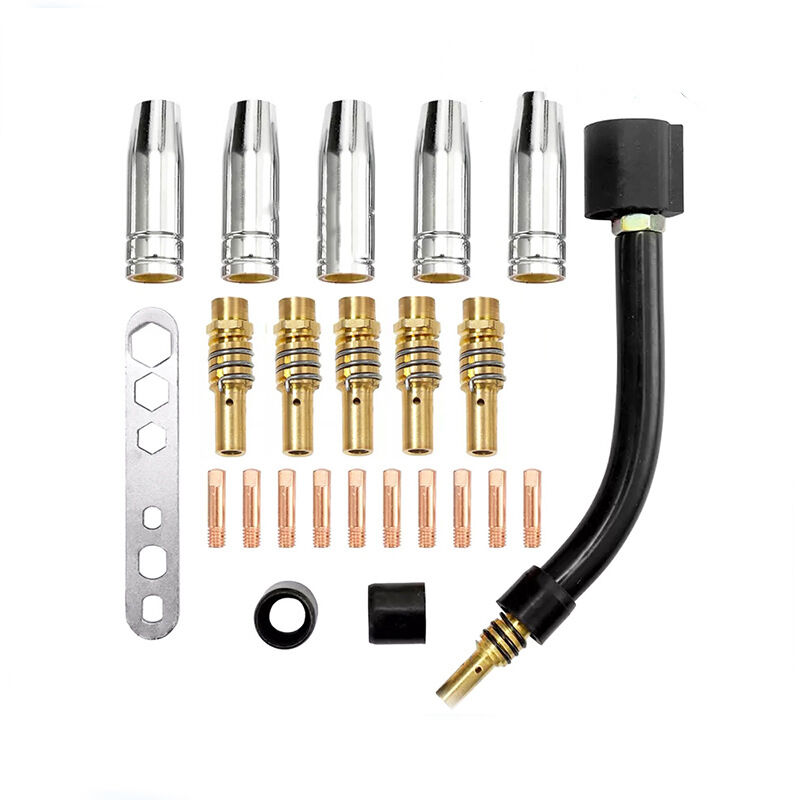 foto del prodotto sollbry kit di accessori per torcia di saldatura a gas inerte da 24 pezzi, punta di contatto conduttiva, biella per ugello, materiali di consumo