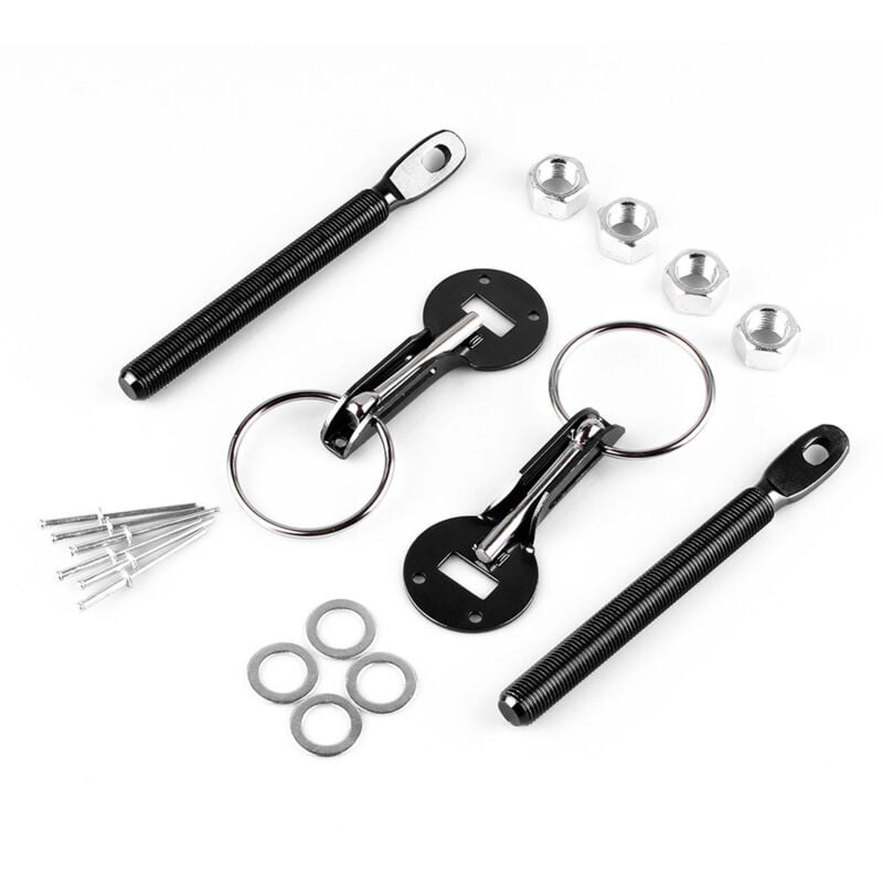 foto del prodotto sollbry kit di bloccaggio universale per cofano motore per auto sportive da corsa nero 