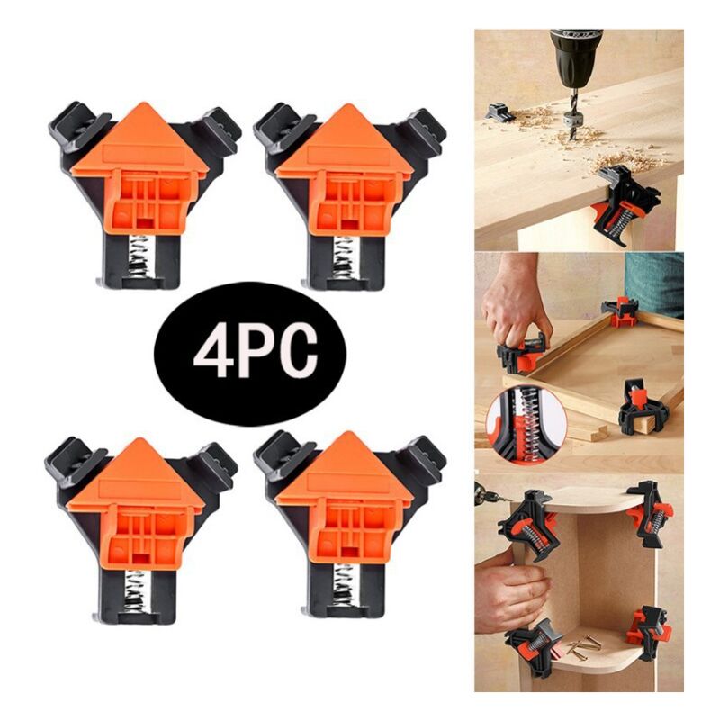foto del prodotto sollbry kit di fissaggio ad angolo retto 4 morsetti angolari accessorio di immobilizzazione ideale per avvitare o incollare a 90 