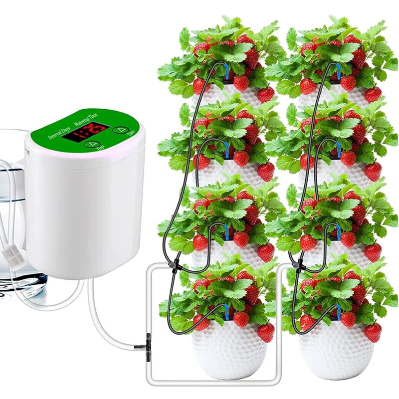 foto del prodotto sollbry kit di irrigazione a goccia automatico, sistema di irrigazione automatico per piante da interno, kit di irrigazione fai da te con ricarica