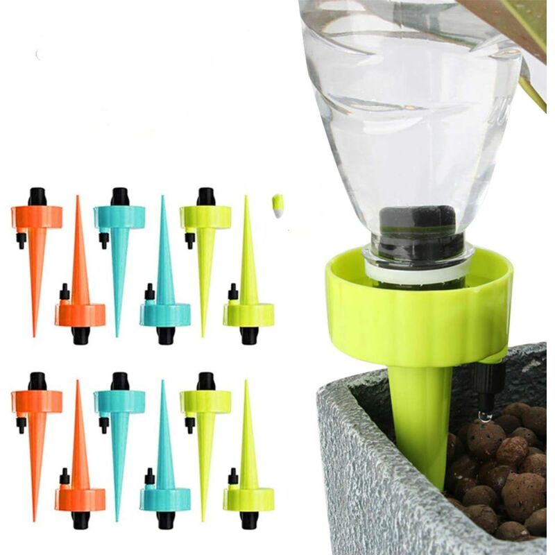 foto del prodotto sollbry kit di irrigazione a goccia regolabile da 12 pezzi, irrigazione a goccia automatica per piante, irrigazione per vacanze con valvola di