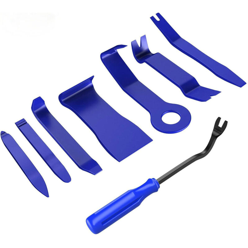 foto del prodotto sollbry kit di rimozione dei graffi per interni auto, 8 pezzi, kit di rimozione di elementi di fissaggio per pannelli strumenti, finestrini audio