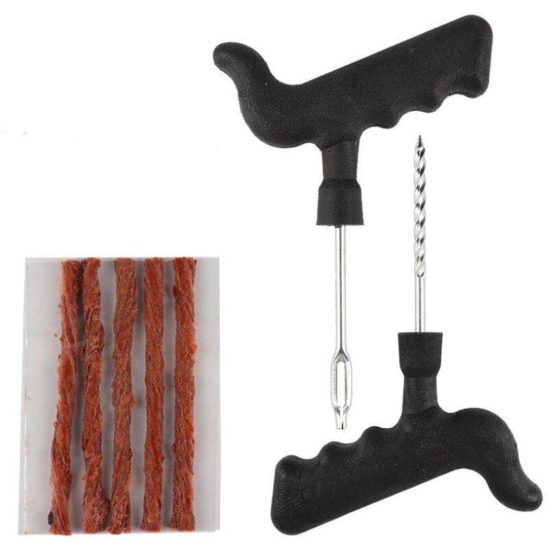 foto del prodotto sollbry kit di riparazione pneumatici con stoppini per forature di auto furgoni, ecc. kit di riparazione ricarica per auto kit con 10 stoppini 