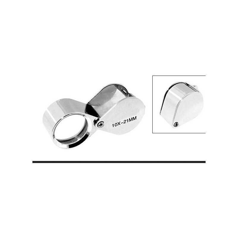 foto del prodotto sollbry lente d ingrandimento per gioielliere in vetro 10x, corpo in metallo argentato 10x21 mm 