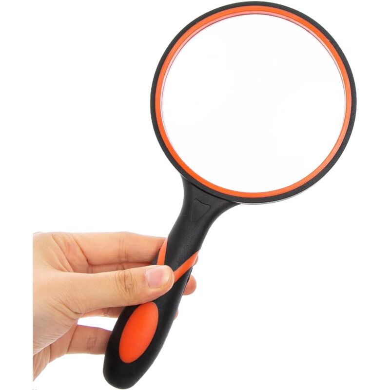 foto del prodotto sollbry lente d ingrandimento portatile 10x con panno per la pulizia lente d ingrandimento da 50 mm con impugnatura morbida antiscivolo per