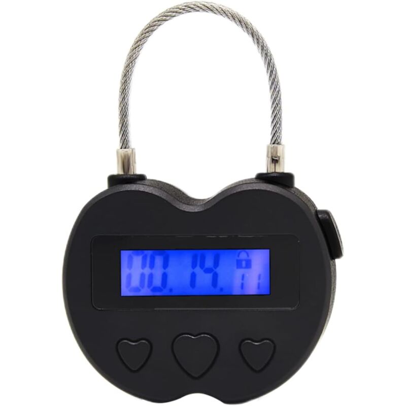 foto del prodotto sollbry lucchetto con timer, display lcd, blocco usb, blocco tempo usb, blocco timer, abitudine, aiuto per le abitudini, blocco di sicurezza
