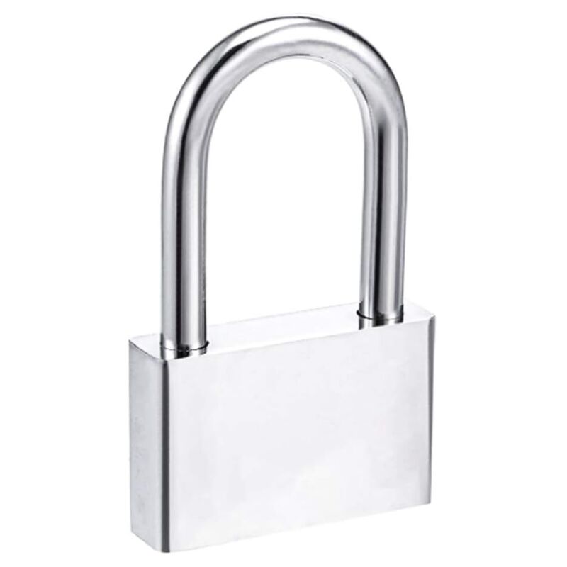 foto del prodotto sollbry lucchetto lamondre da 50 mm con 4 chiavi, cassa in acciaio temprato, arco lungo diametro 8 mm, lucchetto esterno per armadietto, garage,