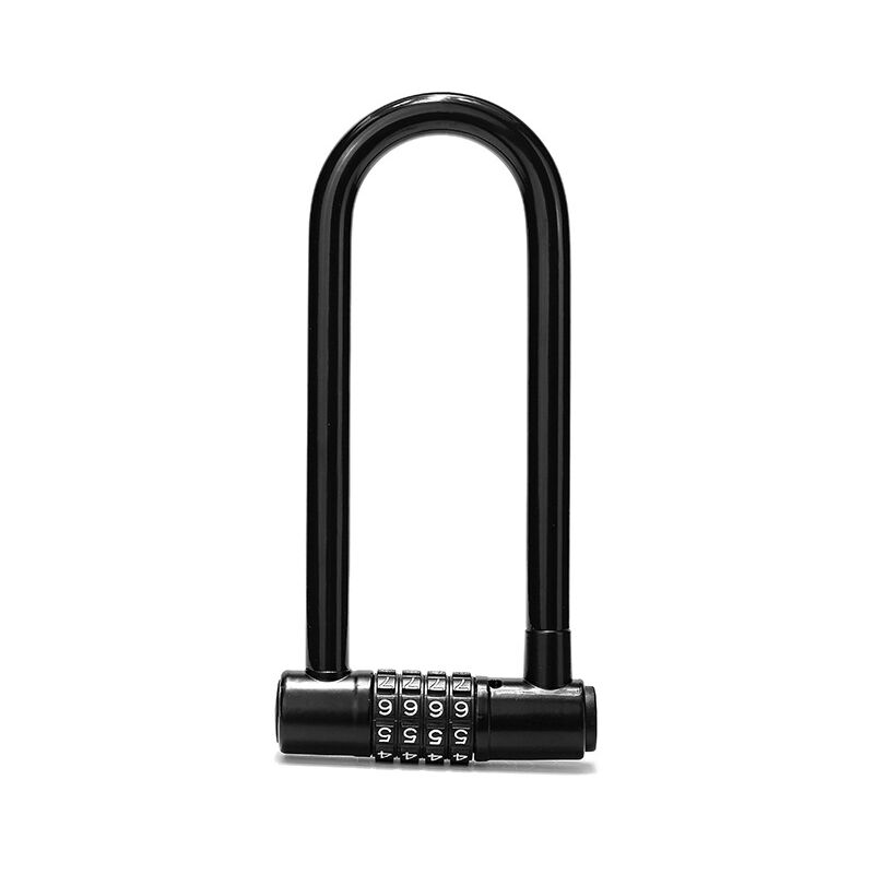 foto del prodotto sollbry lucchetto per bicicletta con codice a 4 cifre 18,5 cm con arco lungo lucchetto per bicicletta impermeabile con codice reimpostabile