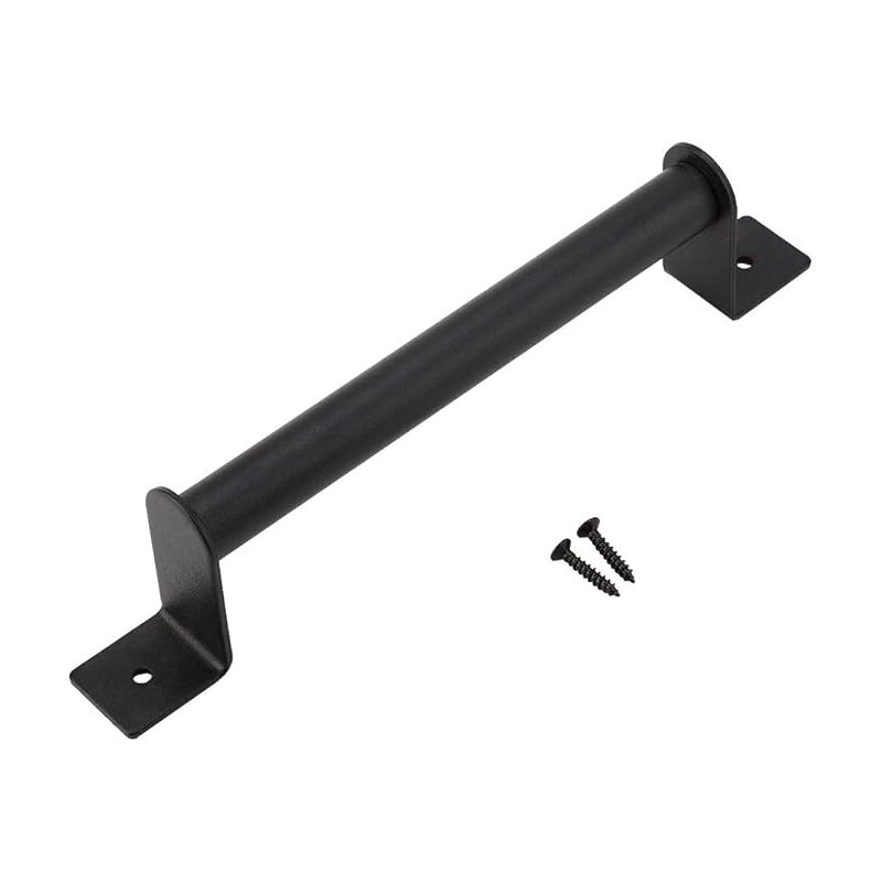 foto del prodotto sollbry maniglia per porta del fienile in acciaio al carbonio nero per impieghi gravosi, con maniglia per porta scorrevole del fienile per impieghi