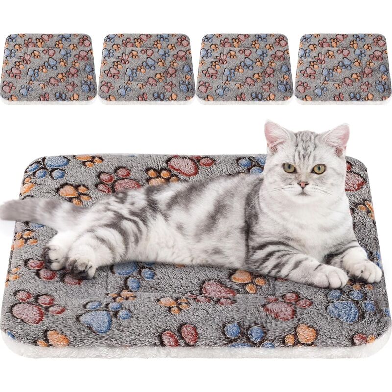foto del prodotto sollbry materasso per cani e gatti ultra morbido da 4 pezzi con stampa carina, comodo e lavabile, letto spesso per criceti e porcellini d india,