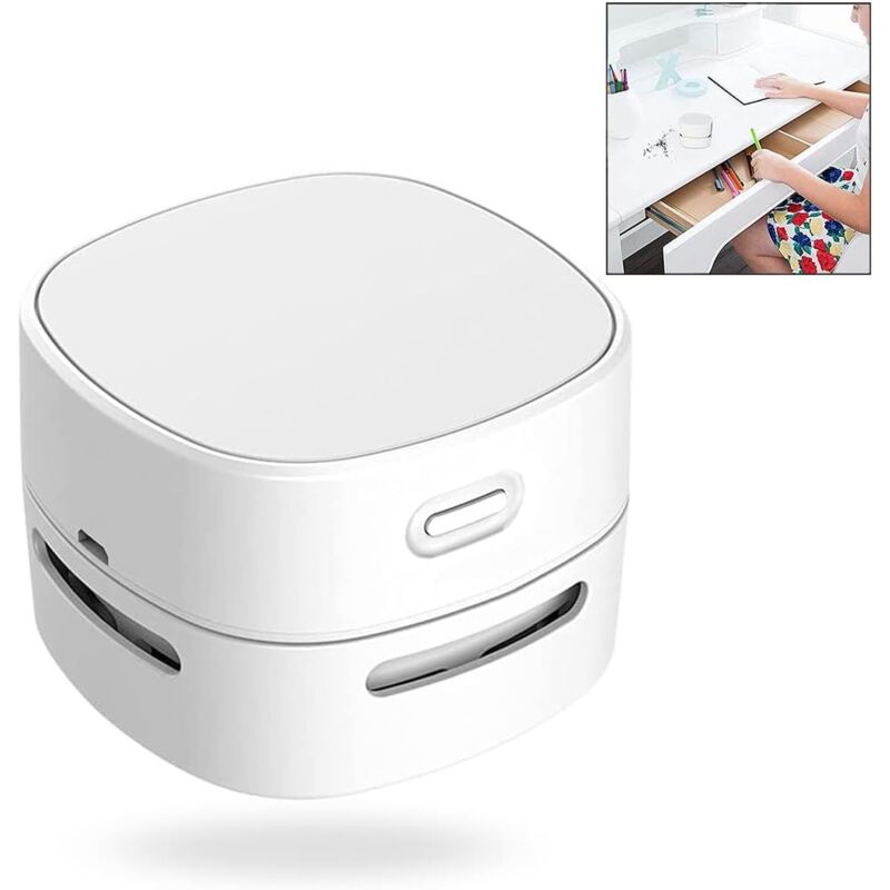 foto del prodotto sollbry mini aspirapolvere da tavolo senza fili ricaricabile tramite usb, aspirapolvere da tavolo, aspirapolvere portatile, aspirapolvere da