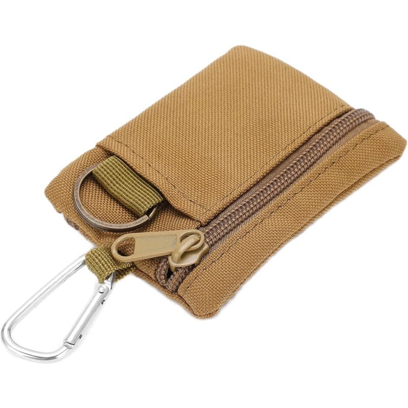foto del prodotto sollbry mini borsa tascabile, portamonete da esterno con moschettone, mini portachiavi portatile per campeggio, escursionismo, ciclismo