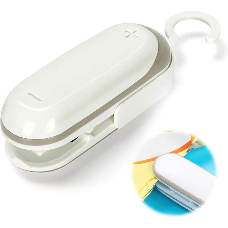 foto del prodotto sollbry mini macchina 2 in 1 per sigillatura a caldo e taglio con gancio, sigillatrice manuale per pellicole, sigillatrice portatile per sacchetti