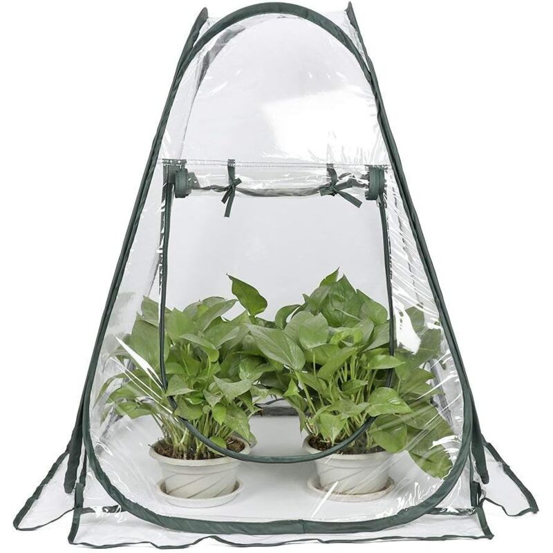 foto del prodotto sollbry mini serra pop up piccola tenda invernale per piante vaso per fiori mini serra protezione invernale per piante 70 x 70 x 80 cm 