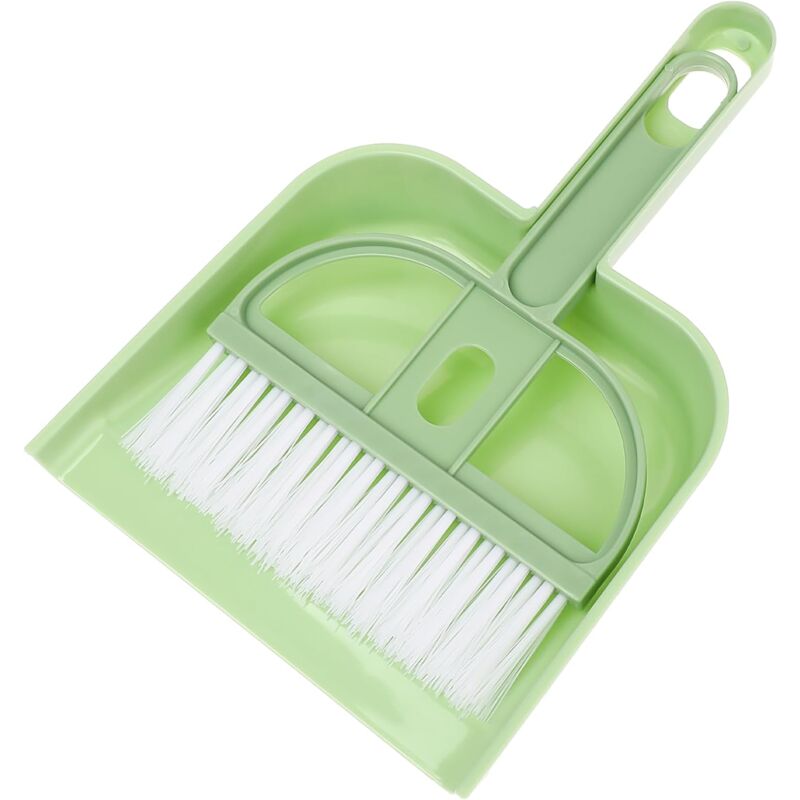 foto del prodotto sollbry mini set di scopa e paletta portatile per la casa, scopa, frusta, paletta e spazzola per la pulizia quotidiana di tavolo, scrivania,
