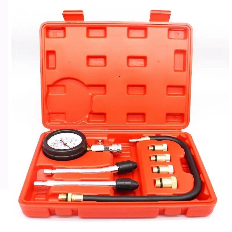 foto del prodotto sollbry misuratore di compressione del cilindro, misuratore di compressione del motore a benzina, 0 21 bar e 0 300 psi con misuratore di candele e