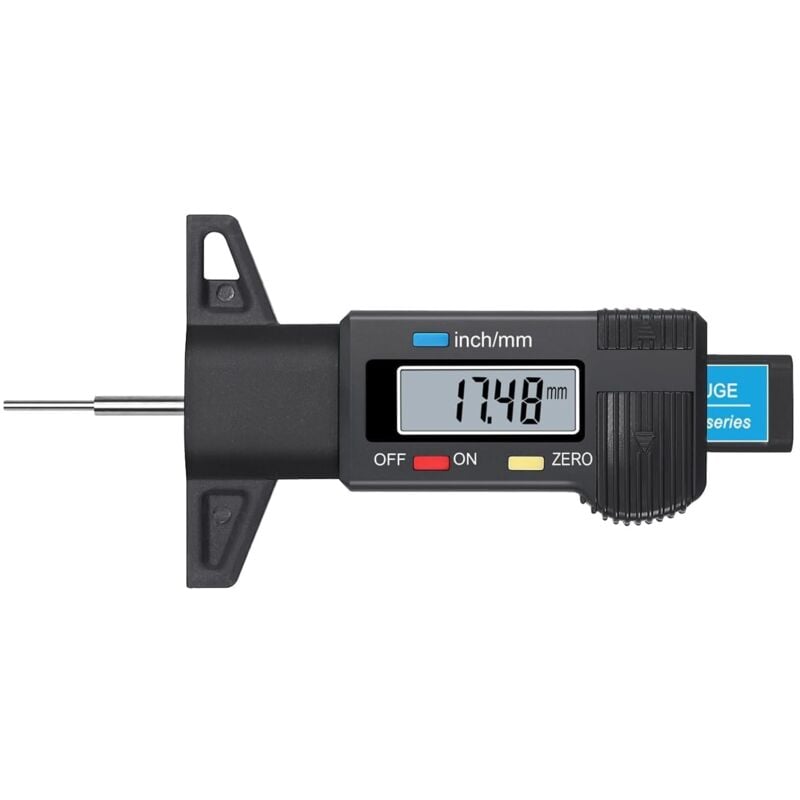 foto del prodotto sollbry misuratore di profondit del battistrada digitale da 0 25 mm, ampio display lcd, strumento di misurazione della profondit del battistrada,