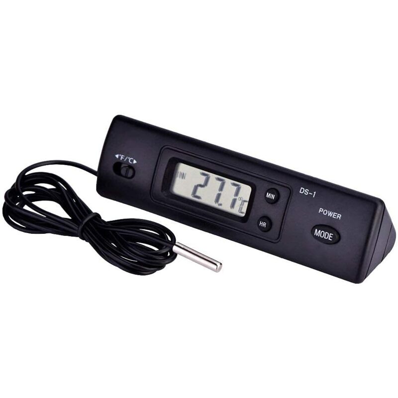 foto del prodotto sollbry misuratore di temperatura digitale lcd, termometro, sensore di misurazione dell umidit con sonda cablata per frigorifero, acquario,