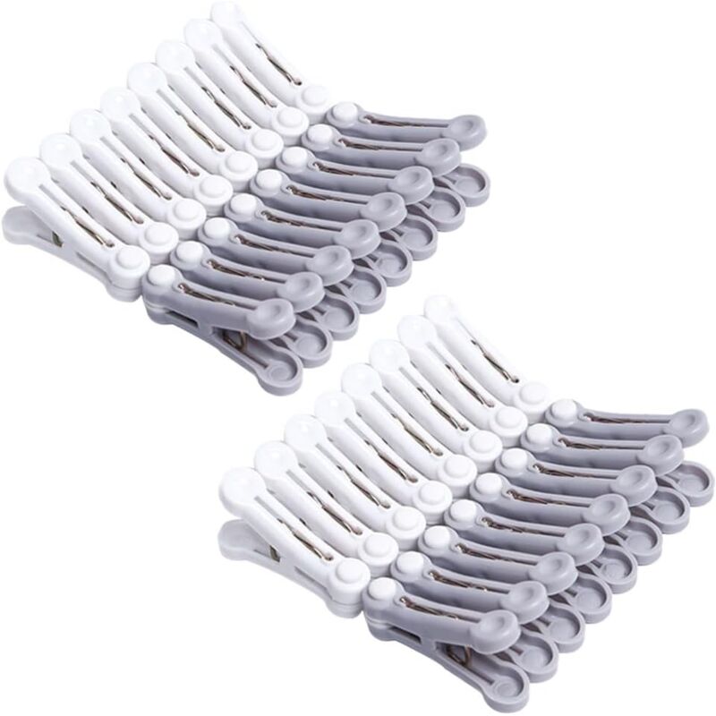 foto del prodotto sollbry mollette da bucato in plastica, 32 pezzi, con cuscinetto in gomma, mollette morbide e con impugnatura antiscivolo, clip per appendere i