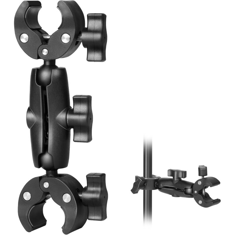 foto del prodotto sollbry morsetto doppio per telecamera super clamp supporto per supporto luce ombrello treppiede riflettore moto