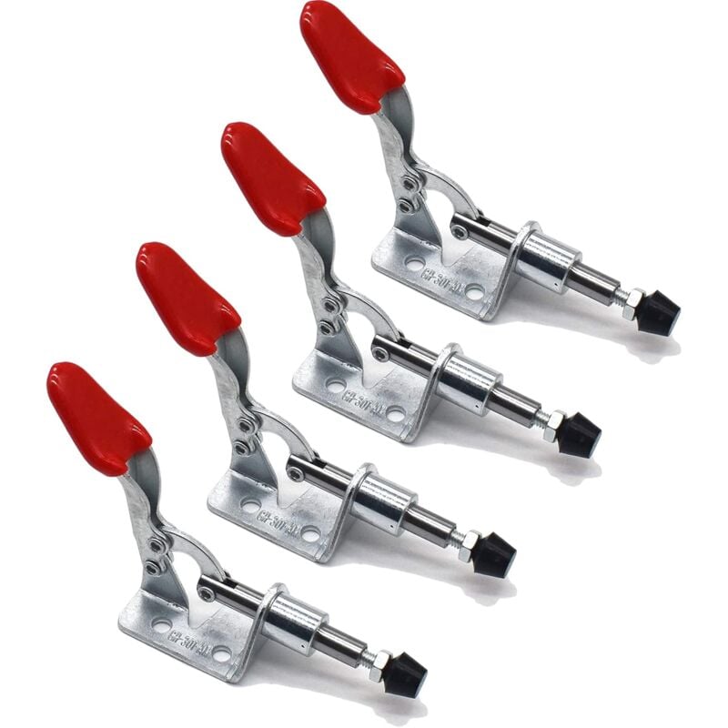foto del prodotto sollbry morsetto orizzontale da 4 pezzi, utensile manuale ad azione push pull, morsetto a ginocchiera a sgancio rapido, per funzionamento di