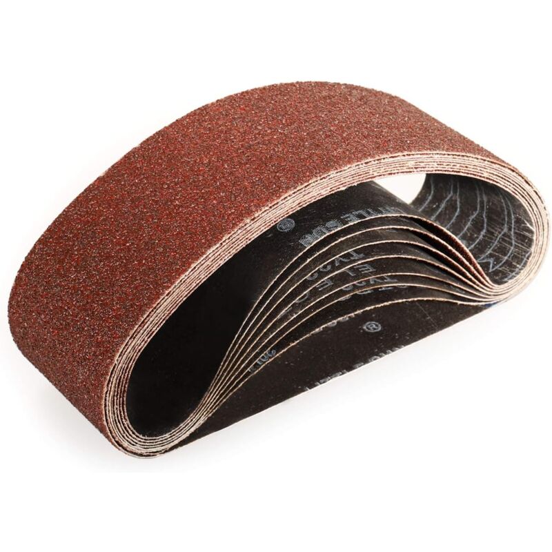 foto del prodotto sollbry nastri abrasivi 75x533 mm 8 pezzi di nastro abrasivo grana 40 per levigatura e lucidatura con levigatrice a nastro