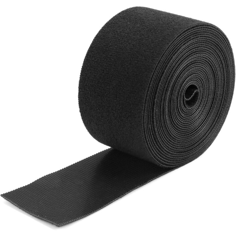 foto del prodotto sollbry nastro per fascette riutilizzabile, 50 mm x 5 m, nastro biadesivo con gancio e passante, organizer per cavi e cavi elettrici