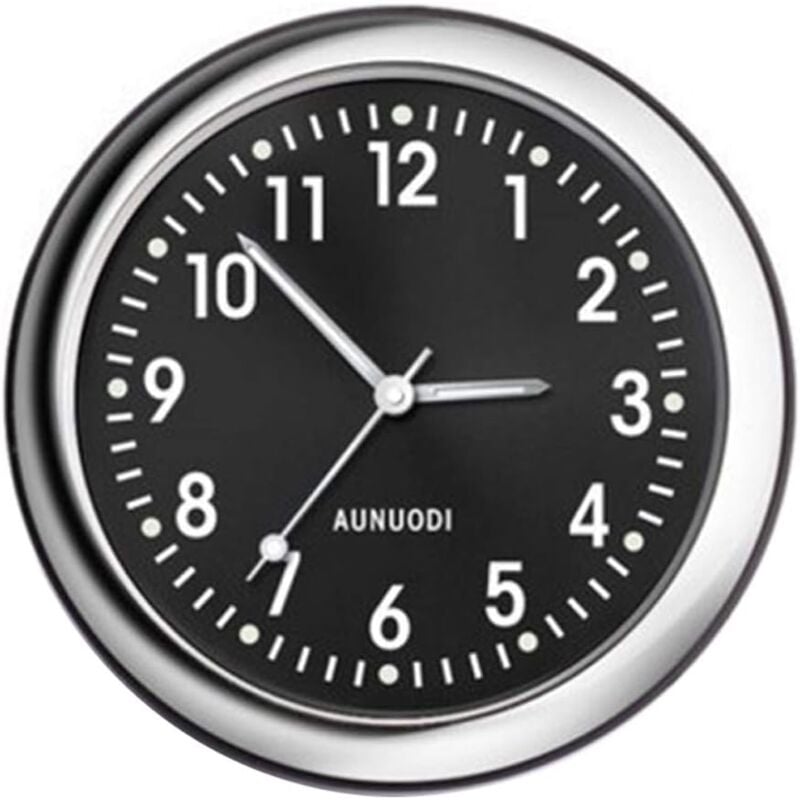 foto del prodotto sollbry orologio da auto, adesivo rotondo per orologio analogico al quarzo da cruscotto, mini orologi al quarzo luminosi, decorazione per cruscotto