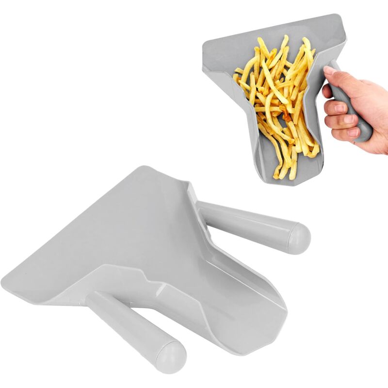 foto del prodotto sollbry paletta per patatine fritte, paletta per patatine fritte con doppio manico, paletta per patatine fritte per popcorn, noci, ghiaccio,