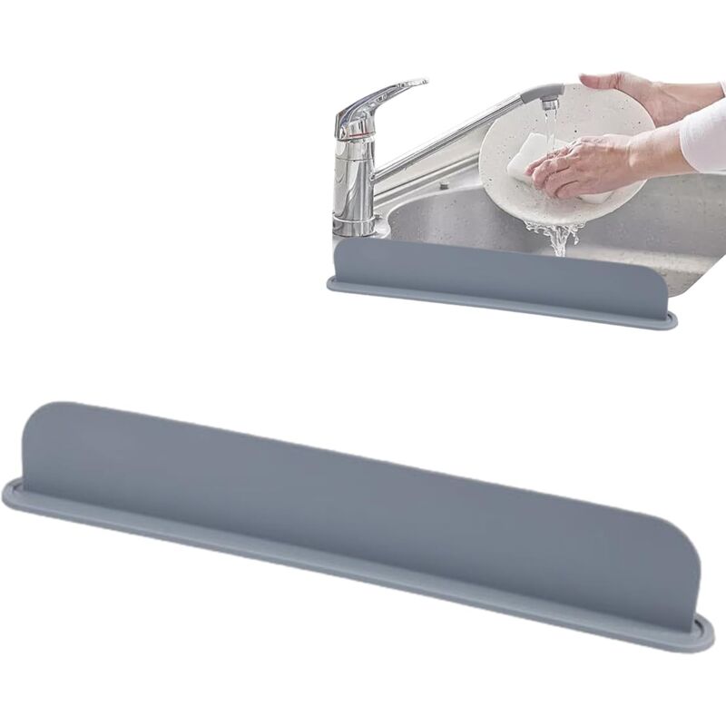 foto del prodotto sollbry paraspruzzi in silicone per lavello da cucina, paraspruzzi extra lungo per lavello paraspruzzi riutilizzabile per rubinetti del bagno