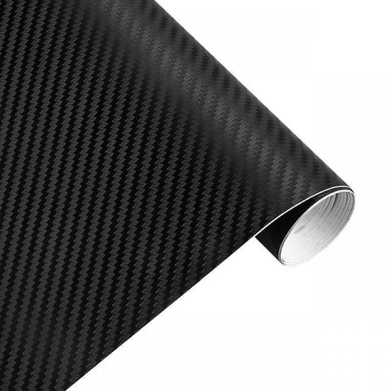 foto del prodotto sollbry pellicola protettiva in fibra di carbonio nera 3d, adesivi decorativi per auto e moto neri opachi, adatta per esterni e interni auto, 30 cm