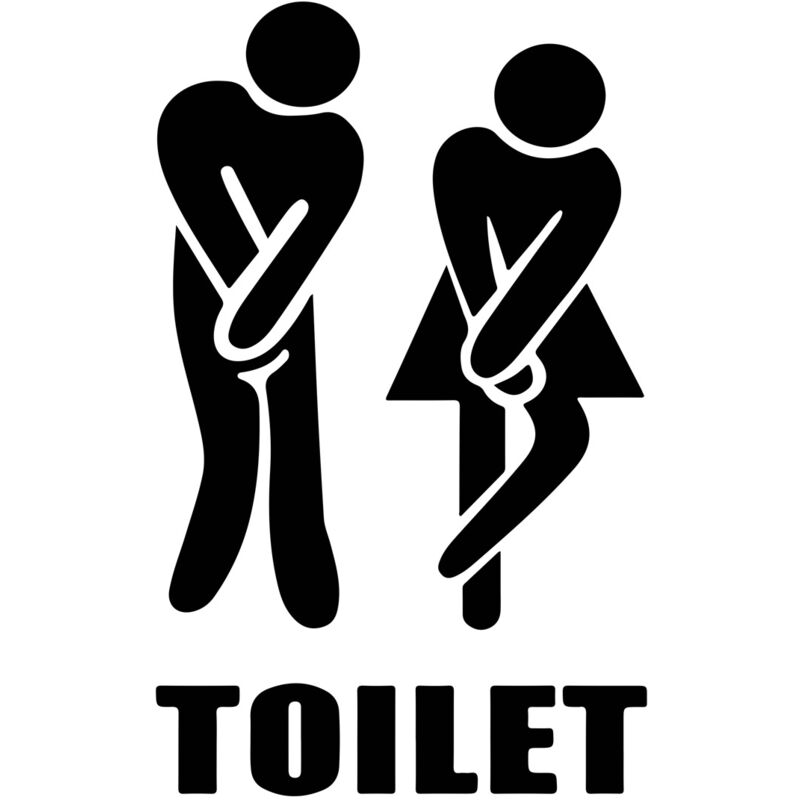 foto del prodotto sollbry pezzi adesivi per porta del bagno francese adesivi murali divertenti con silhouette nera modello uomo donna decorazione divertente stanza wc