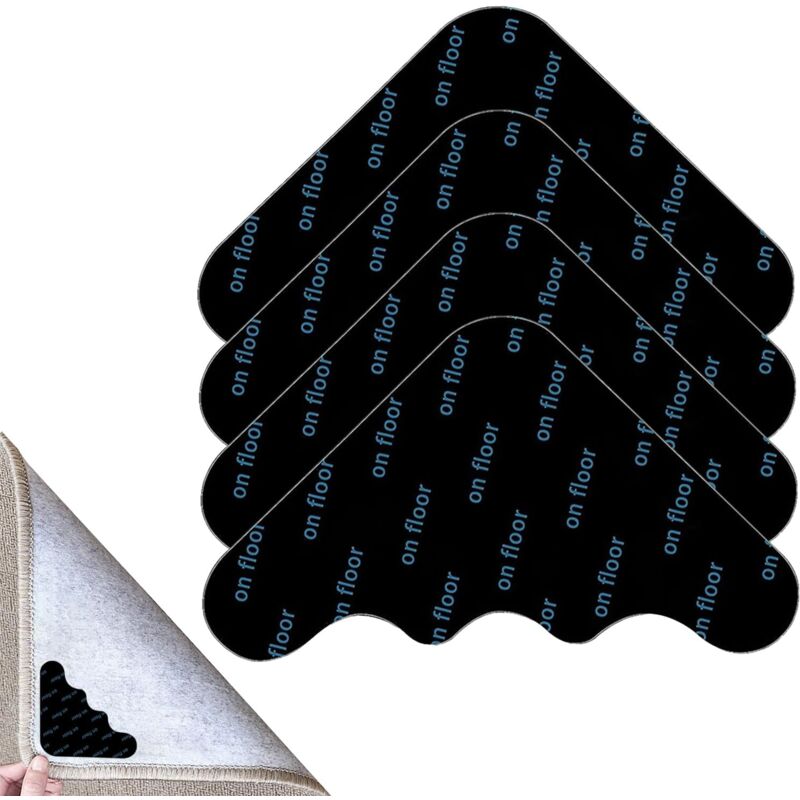 foto del prodotto sollbry pezzi antiscivolo per tappeti, adesivi per tappeti lavabili bifacciali, antiscivolo per tappeti per mantenere il tappeto in posizione e