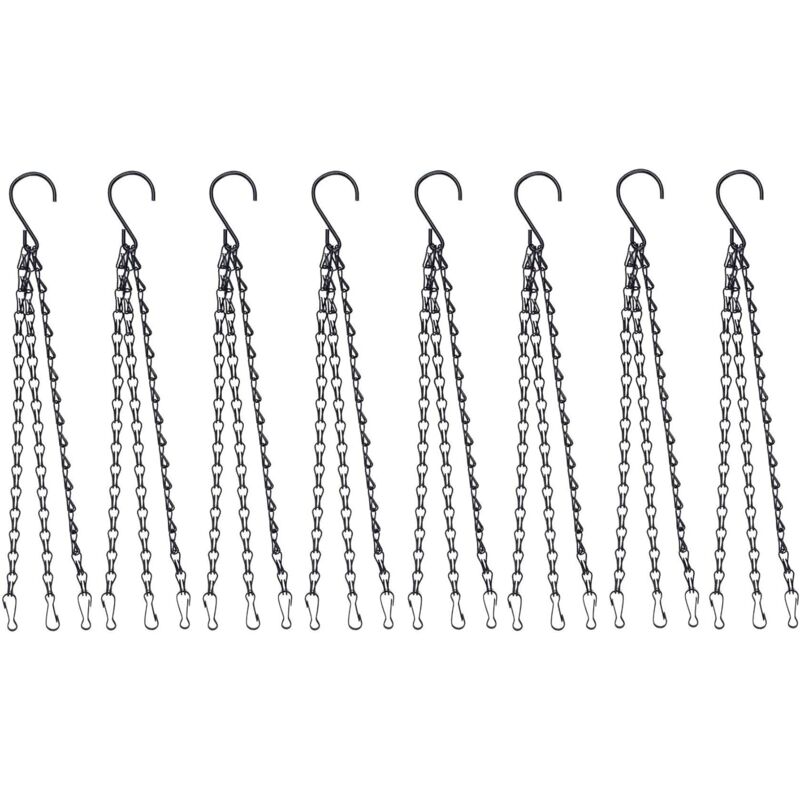 foto del prodotto sollbry pezzi catena sospesa con clip, gancio per cesto sospeso in metallo da 23 pollici con 3 gambe catena per appendere piante per vasi di fiori,