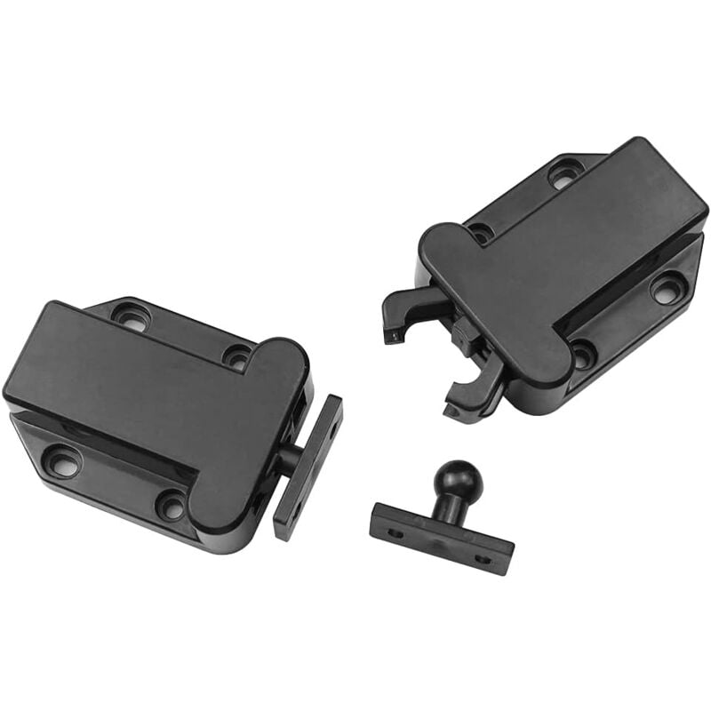 foto del prodotto sollbry pezzi chiusure a sgancio rapido, chiusura a pressione per porte, armadi e cassetti, nero 6923 mm 
