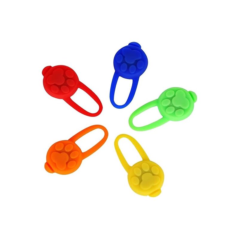 foto del prodotto sollbry pezzi ciondolo con luce lampeggiante a led, collare per cani a led in silicone, collare per animali domestici, ciondoli per collari per
