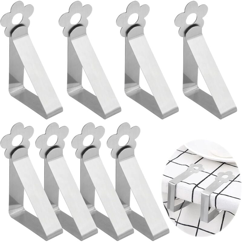 foto del prodotto sollbry pezzi clip per tovaglia da esterno, clip per tovaglia in acciaio inossidabile, clip per tovaglia, clip per tovaglia da esterno, clip per