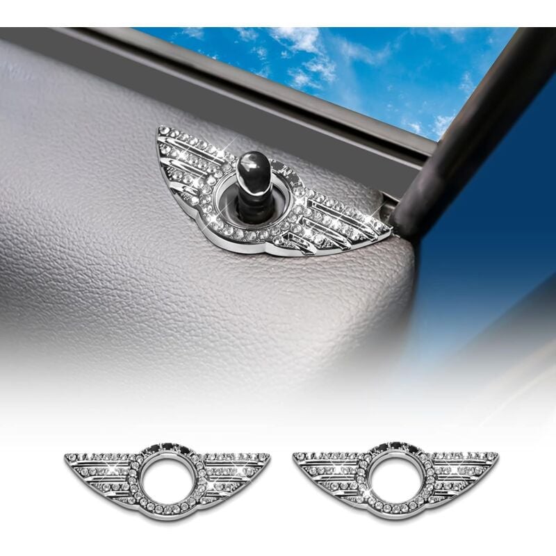 foto del prodotto sollbry pezzi di adesivi per serratura della portiera dell auto, accessori decorativi, parti interne per mini clubman cooper r55 r56 r57, logo