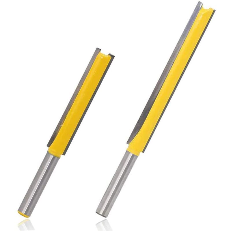 foto del prodotto sollbry pezzi di frese per scanalature dritte da 8 mm, punte per fresatrici dritte in carburo, gambo extra lungo, punte per fresatrici dritte per