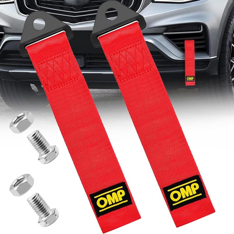 foto del prodotto sollbry pezzi di funi di traino in nylon, cinghia di traino per auto da corsa, cinghia di traino sportiva, per paraurti anteriore e posteriore del