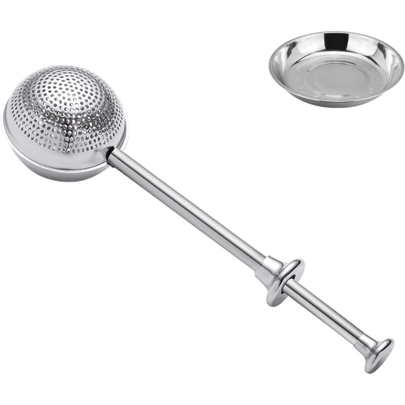 foto del prodotto sollbry pezzi di infusori per il t , colino da t in acciaio inossidabile con manico lungo per t sfuso, spezie e condimenti in ufficio o in viaggio,