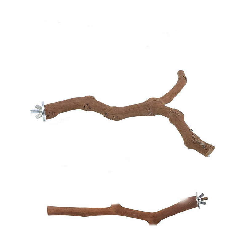 foto del prodotto sollbry pezzi di posatoi per uccelli, accessori per gabbie realizzati in legno di vite selvatica naturale per parrocchetti e calopsitte