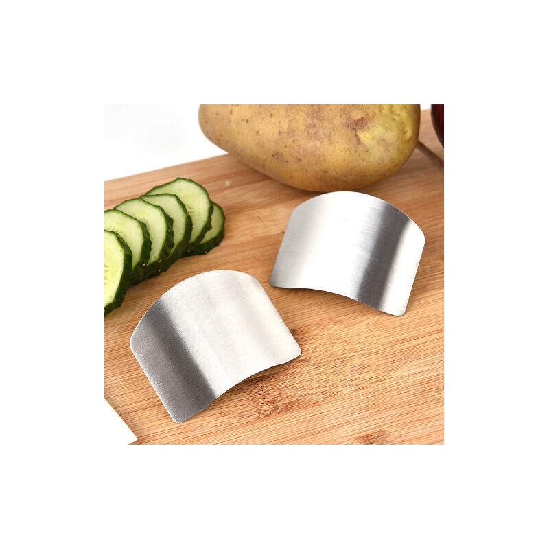 foto del prodotto sollbry pezzi di protezione per le dita in acciaio inossidabile, accessori di sicurezza per il taglio in cucina, utilizzati per tagliare frutta e