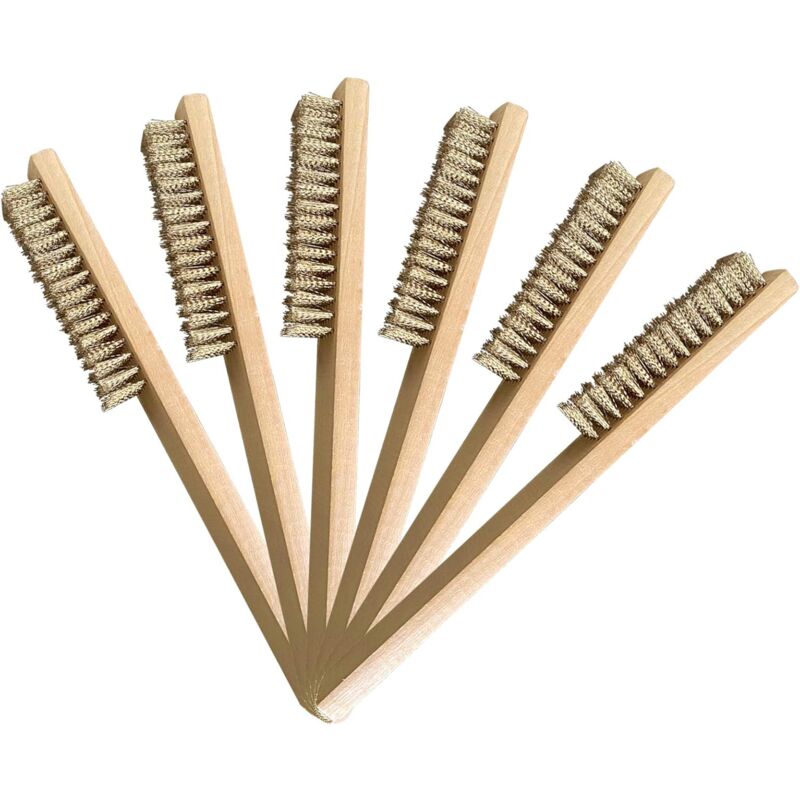 foto del prodotto sollbry pezzi di spazzola in ottone, set di spazzole, spazzola con setole in ottone da 200 mm, spazzole in filo di ottone, per la pulizia di