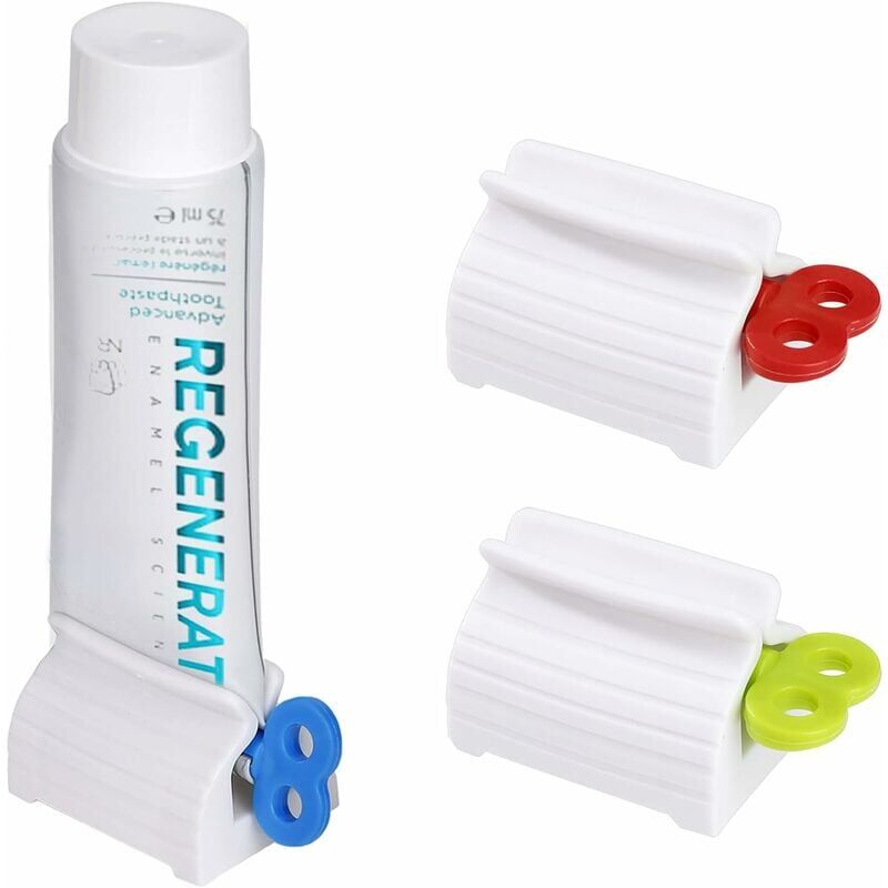 foto del prodotto sollbry pezzi di spremi tubetti di dentifricio in plastica, dispenser rotante per dentifricio, supporto per crema, cosmetici e vernici