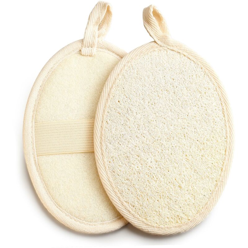 foto del prodotto sollbry pezzi di spugna di luffa, spugne di luffa naturali lavabili, guanti di luffa naturali riutilizzabili, spugna esfoliante di luffa naturale per