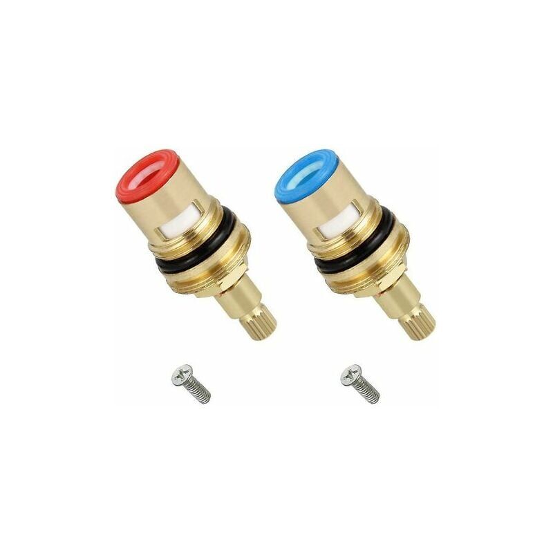 foto del prodotto sollbry pezzi di testina a disco in ceramica, cartucce in ceramica da 1 2, ricambio universale per rubinetto in ottone 20 stadi x 53 mm per cucina,