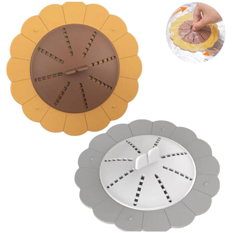 foto del prodotto sollbry pezzi filtro per capelli in silicone, protezione per scarico in silicone, coperture per scarico doccia, filtro di protezione per scarico,